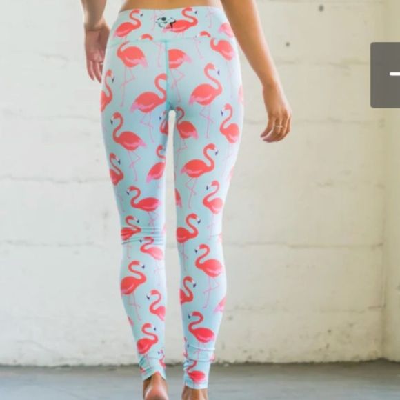 Flexi Lexi Flamingo Leggings Size M - Picture 2 of 9